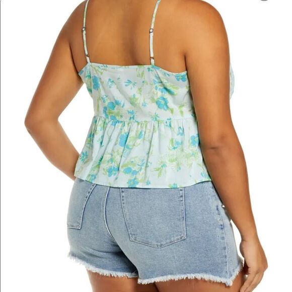 NWT B.P floral tank top green 1X - Picture 2 of 7